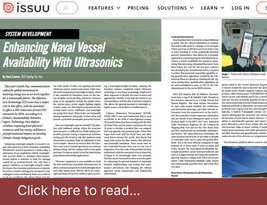 COTs Journal publish our article on "Enhancing Naval Vessel Availability With Ultrasonics" (Page # 22-23) - November 2022 | Coltraco