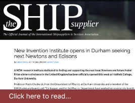 The Ship Supplier Magazine Publish our Press Release on "New Invention Institute opens in Durham seeking next Newtons and Edisons" - June 2022 | Coltraco