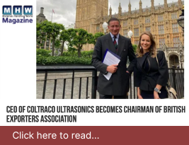 Materials Handling World Magazine Publish our Press Release on "CEO of Coltraco Ultrasonics becomes Chairman of British Exporters Association" - June 2022 | Coltraco